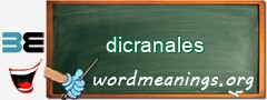 WordMeaning blackboard for dicranales